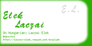 elek laczai business card